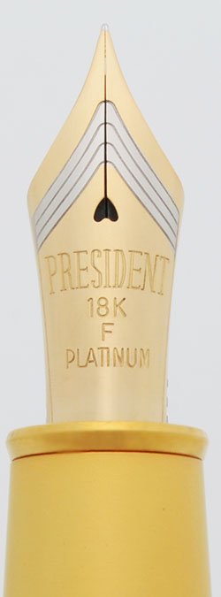 Platinum President Fountain Pen - Clear Demonstrator, Gold